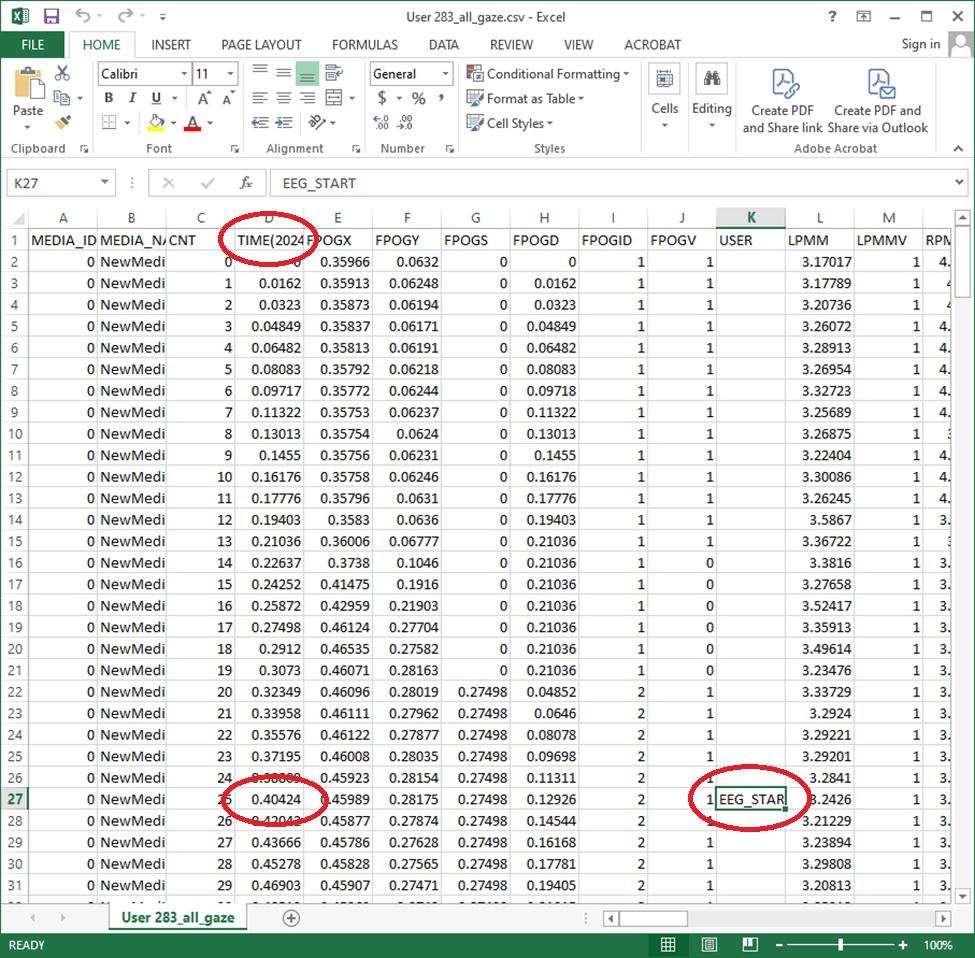 Example CSV export for Data Synchronization